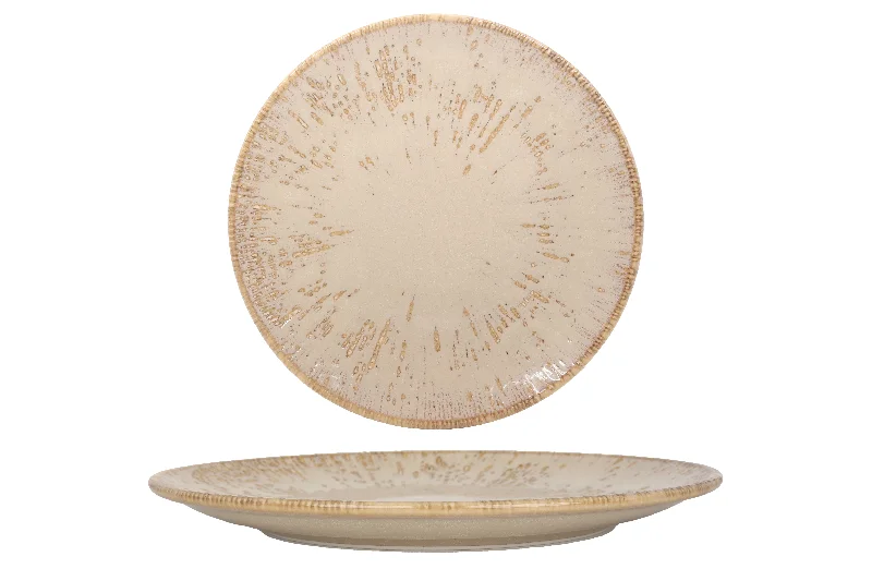 eco-friendly porcelain serving bowls for family meals -Sand Snell Diner Plate 27 cm