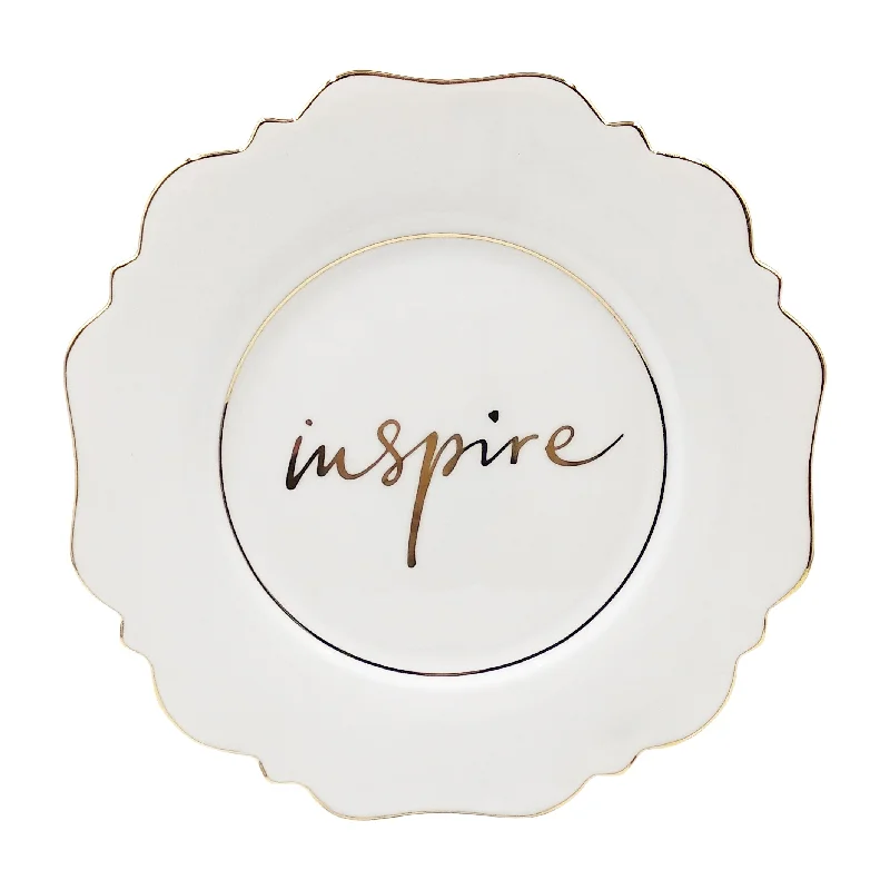 high-quality bamboo bowls for soups -White ‘Inspire’ Side Plate