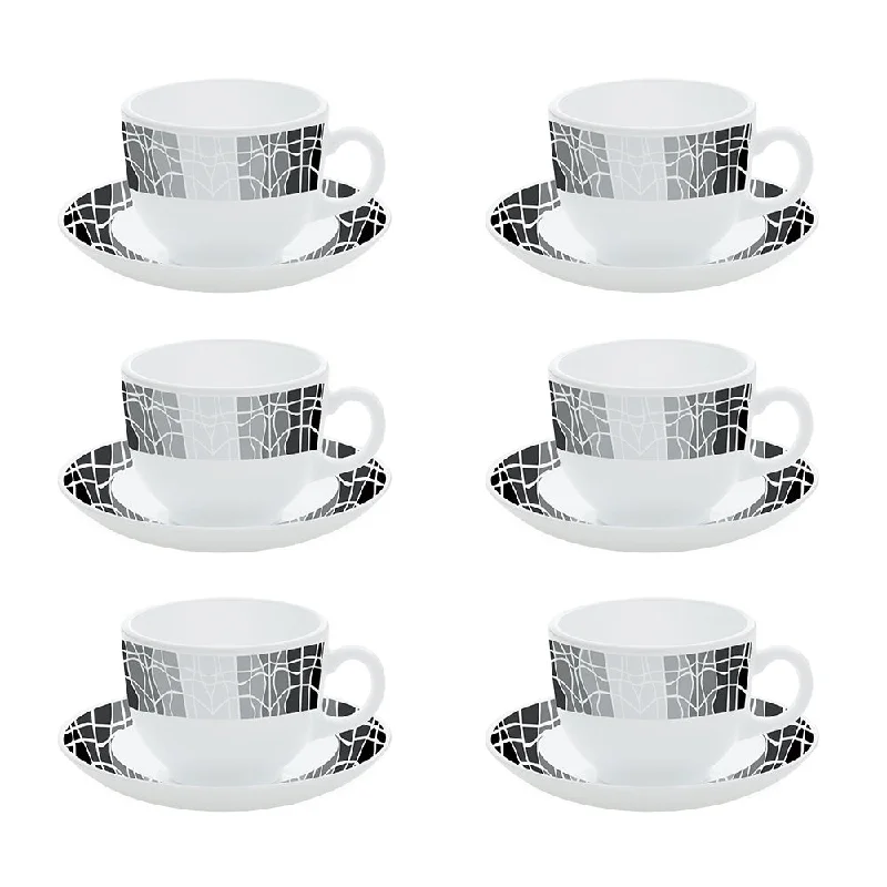 design your own coffee mug -Larah by Borosil Sitara Cup n Saucers Set