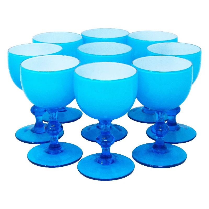 reusable bamboo dinner plates for formal meals -Carlo Moretti Blue Cased Cocktail Stems