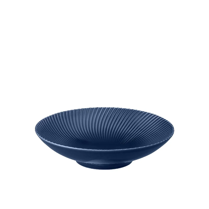 eco-friendly porcelain serving bowls for family meals -Denby Arc Blue Pasta Bowl 23cm