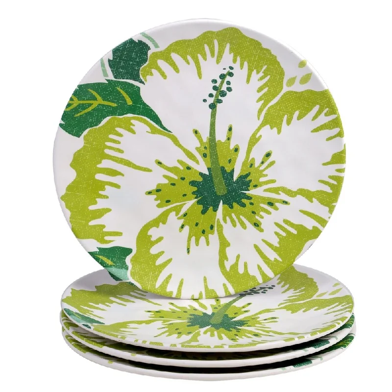 luxury bamboo plates for picnics and outings -Certified International Tropicali Salad Plates (Set of 4)