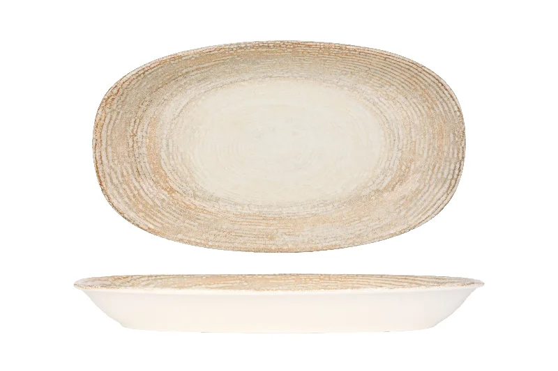 reusable glass dinnerware for eco-conscious dining -Patera Service Plate 34x19 cm