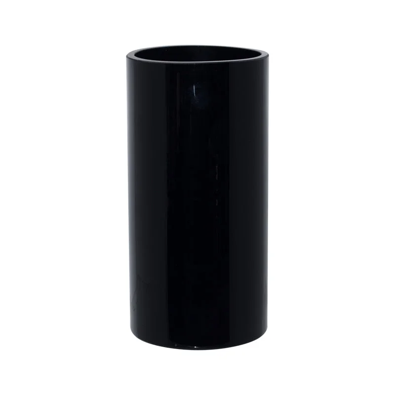 decorative handmade flower vase for wedding centerpieces -Black Cylinder Vase (20X10CM)