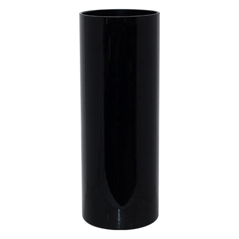 unique geometric flower jar for floral arrangement -Black Cylinder Vase (40X15CM)