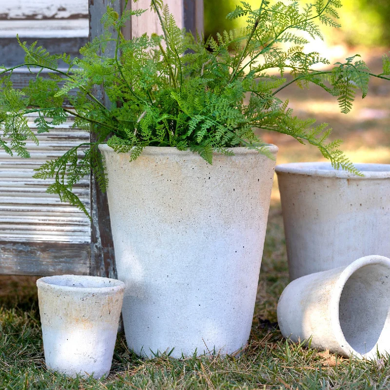 geometric crystal flower jar for modern home decor -Distressed Concrete Tall Large Planter