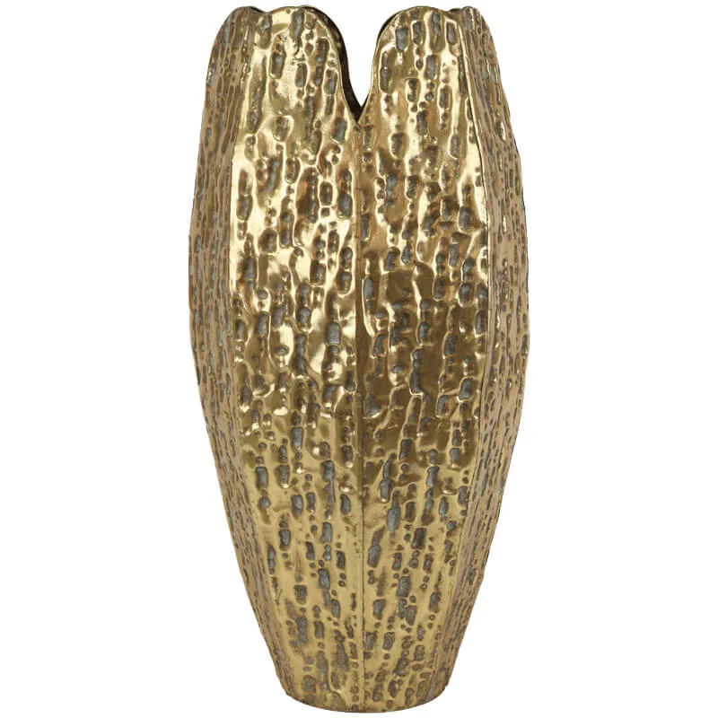 modern tall flower vase for floral centerpiece -Casidy Gold Vase (60 cm)