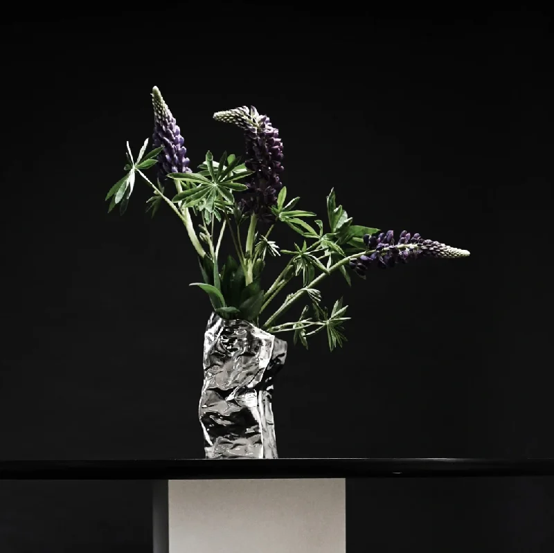 geometric crystal flower jar for modern home decor -Kami vaas - small