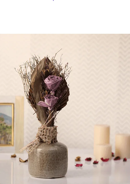 luxury geometric handmade flower vase for office display -Lea Dried Lavender Small Vase