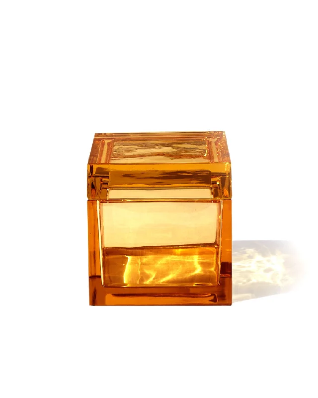 artistic handmade ceramic flower vase for wedding -PALMI Amber Crystal Glass Box