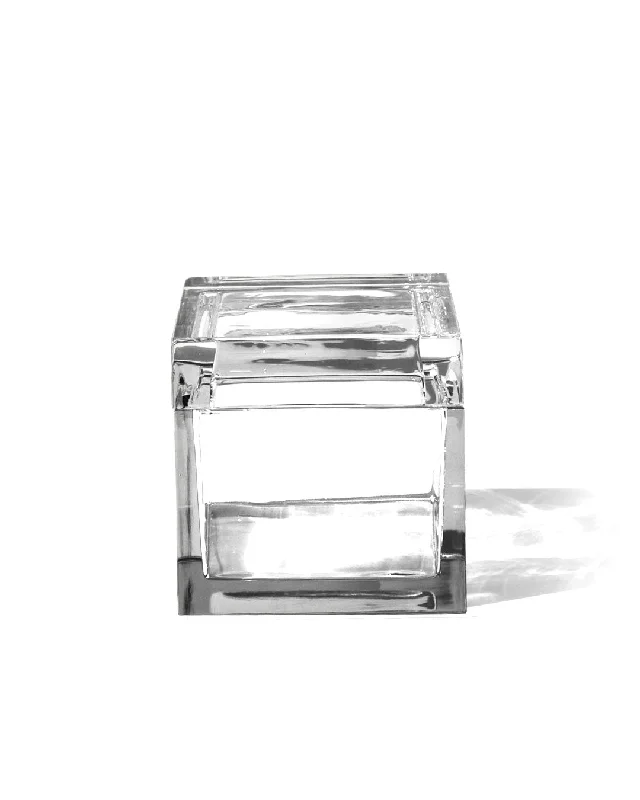 geometric handmade flower jar for floral centerpieces -PALMI Clear Crystal Glass Box