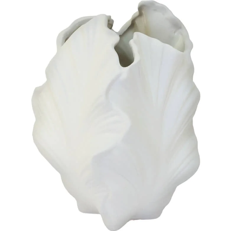 unique handmade flower jar for floral displays -White Organic Vase (22 cm)