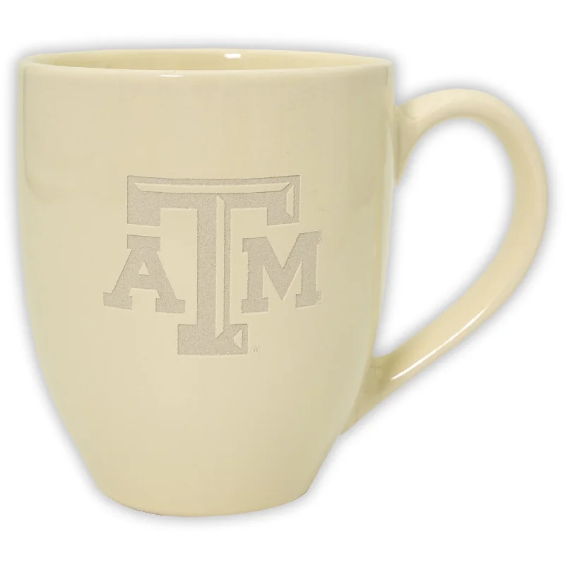 coffee mug for women -Texas A&M Cream & White Etched Atm Coffee Mug 16 Oz