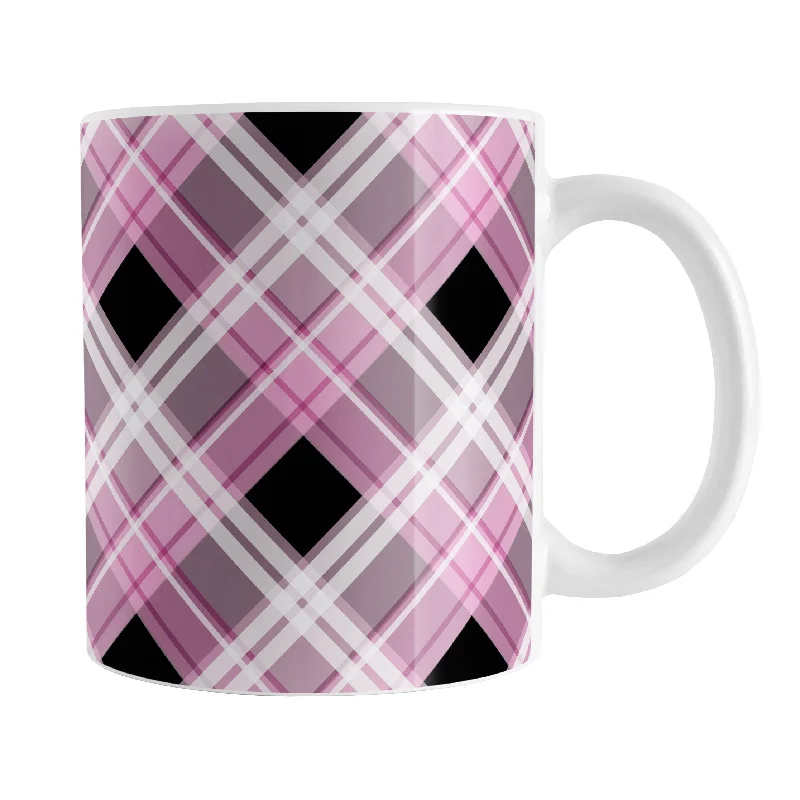 cute tea mug -Alternative Pink Plaid Mug