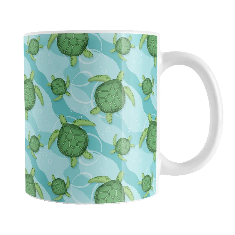 outdoor insulated mug -Aquatic Sea Turtle Pattern Mug