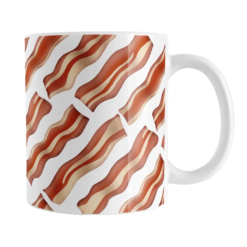 large thermal coffee mug -Bacon Pattern Mug