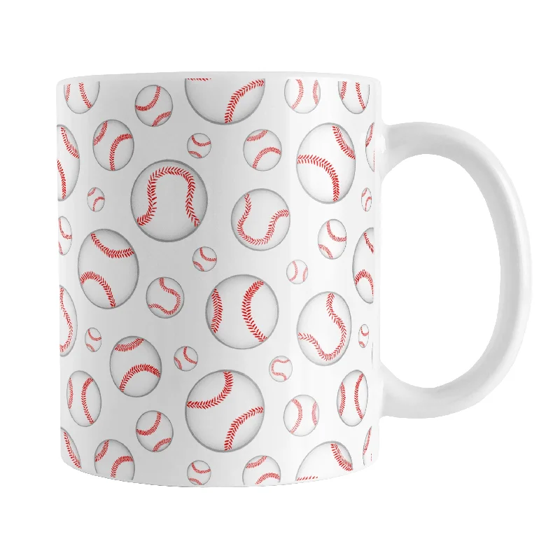 premium travel mug -Baseballs Pattern Mug