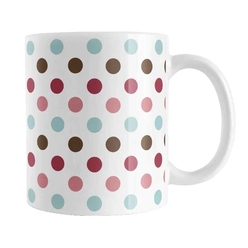 travel mug for tea -Berry Blue Polka Dots Mug