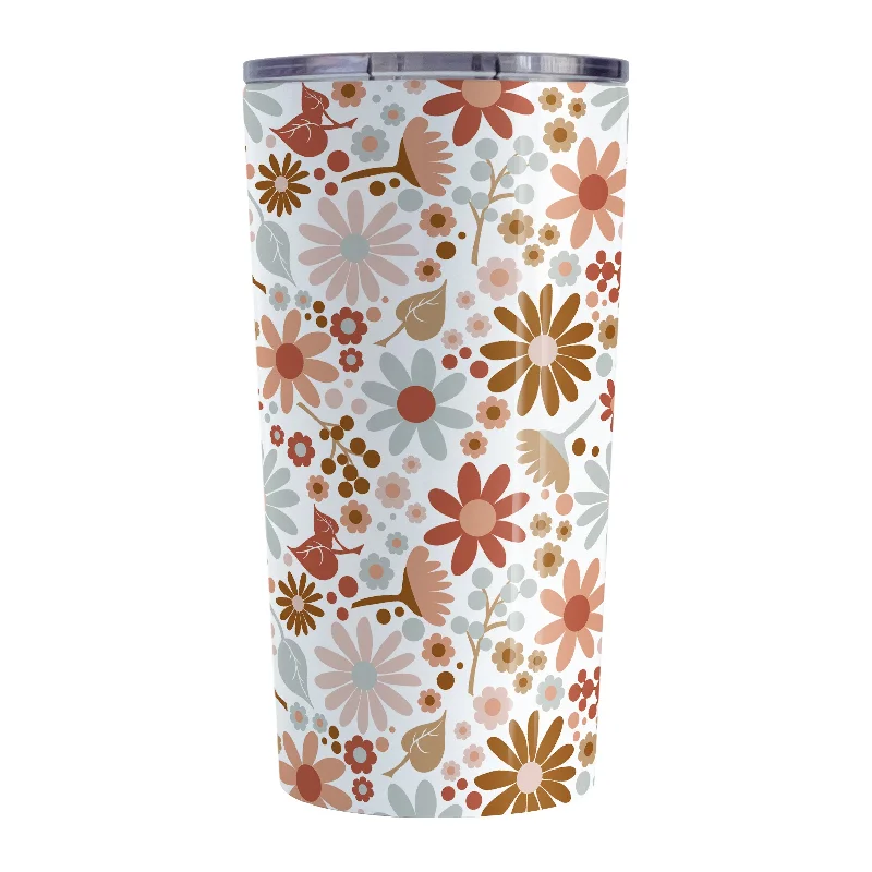 elegant coffee mug -Boho Summer Flowers Tumbler Cup