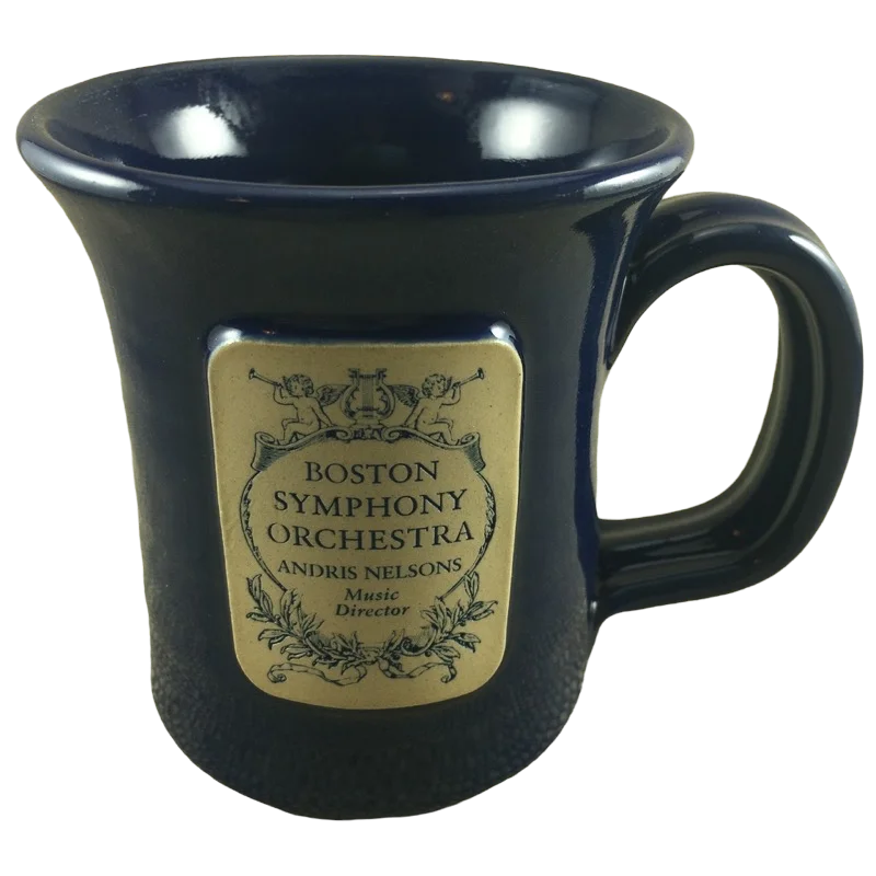 wooden coffee mug -Boston Symphony Orchestra Andris Nelsons Music Director Mug Deneen Pottery