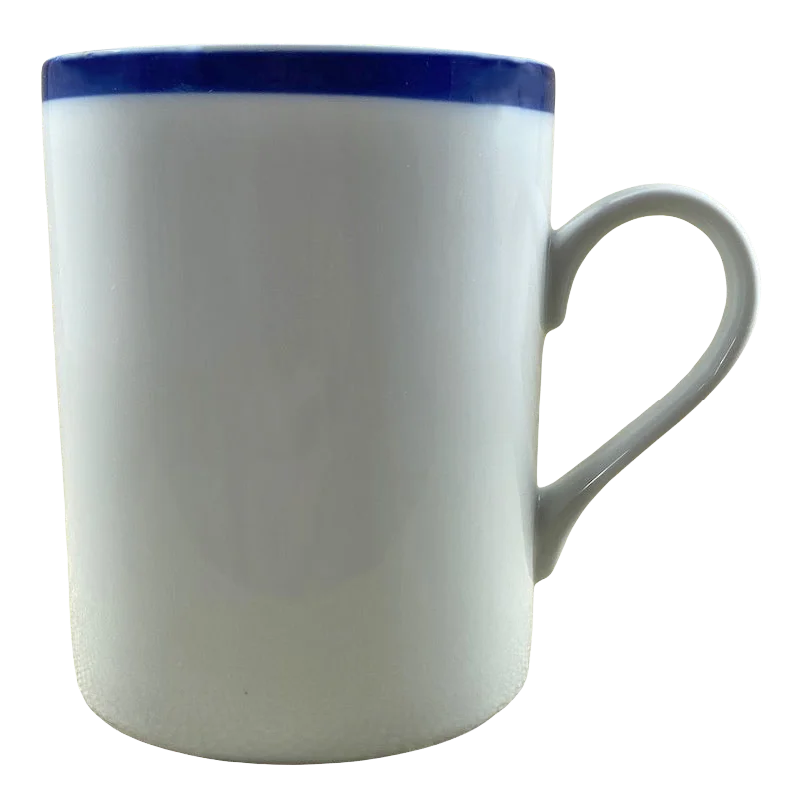 large ceramic tea mug -Brasserie Blue Rim Mug Williams-Sonoma