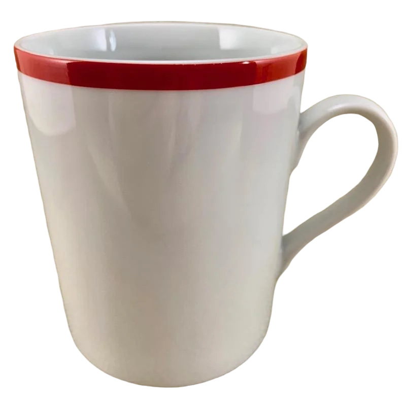 transparent travel coffee cup -Brasserie Red Rim Mug Williams-Sonoma