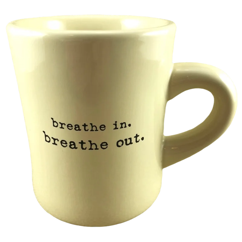 eco-friendly bamboo coffee cup -Breathe In Breathe Out Mug Natural Life