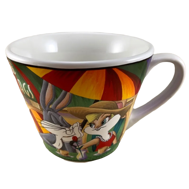 gold coffee mug -Bugs Bunny And Lola Bunny Cafe Six Flags Mug