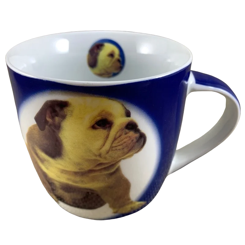 trendy coffee mug -Bulldog Mug Mulberry