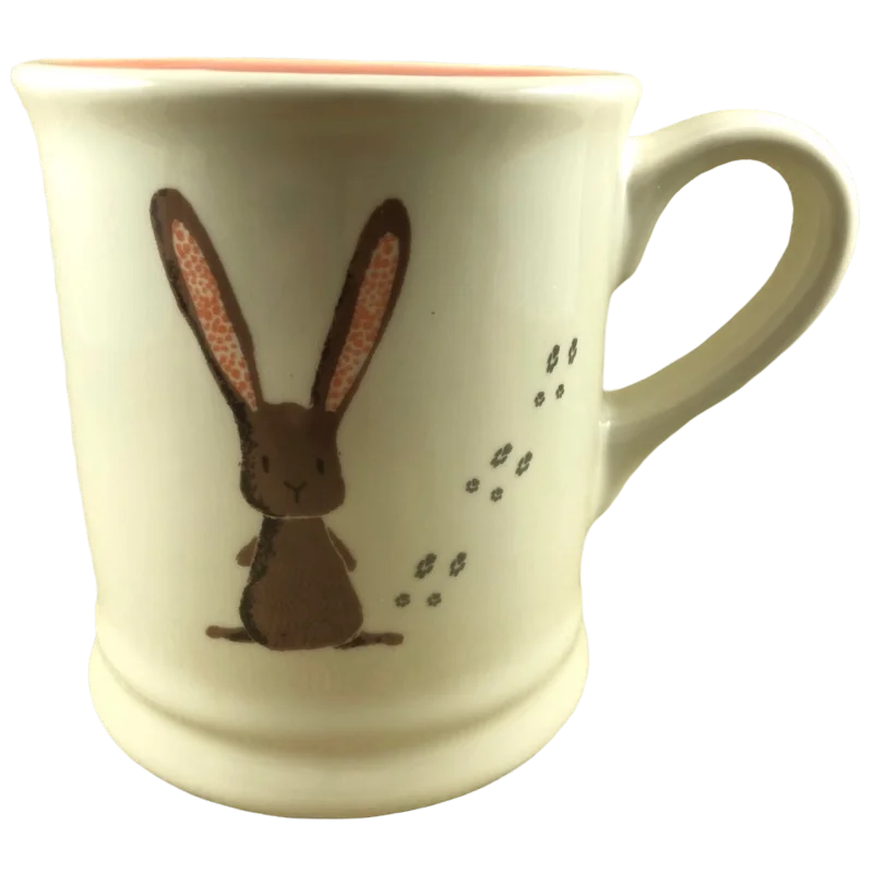 marble coffee mug -Bunny And Its Tracks Mug Magenta