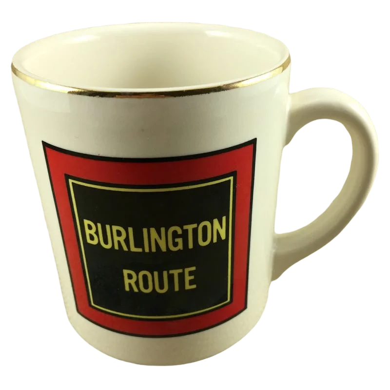 classic coffee mug -Burlington Route Railroad Train Mug