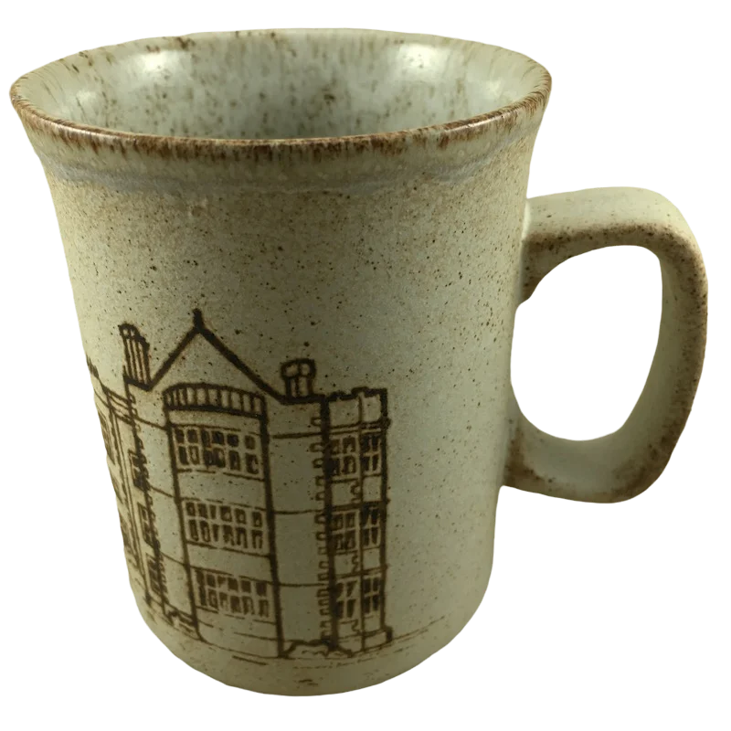 holiday themed coffee mug -Burton Agnes Hall Speckled Mug Dunoon