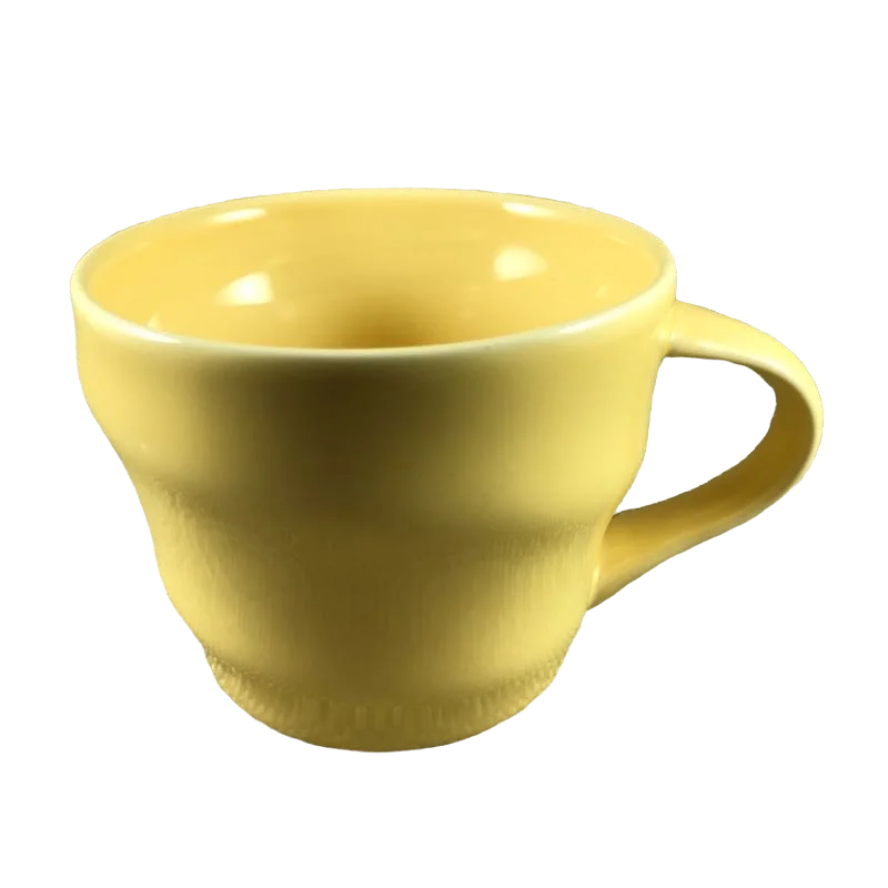 tea cup and saucer set -Butter Yellow Swirl 12oz Mug 2014 Starbucks