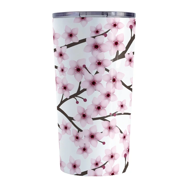 glass tea mug -Cherry Blossom Tumbler Cup