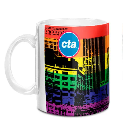 gold coffee mug -River Crossing (Pride) Mug