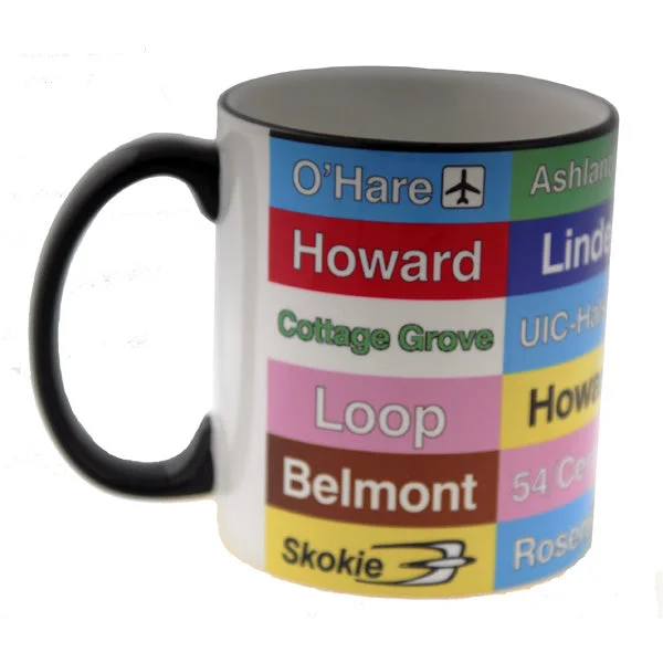 travel coffee mug with handle -Destination Signs Mug