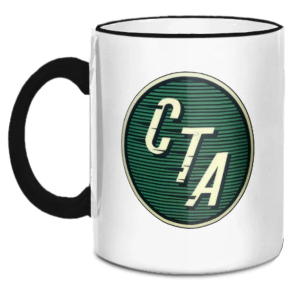 unique tea mug -Green CTA Logo (1954 to 1956) Mug