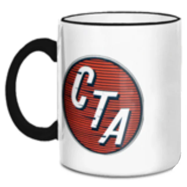 plain ceramic coffee mug -Orange CTA Logo (1947 to 1954) Mug