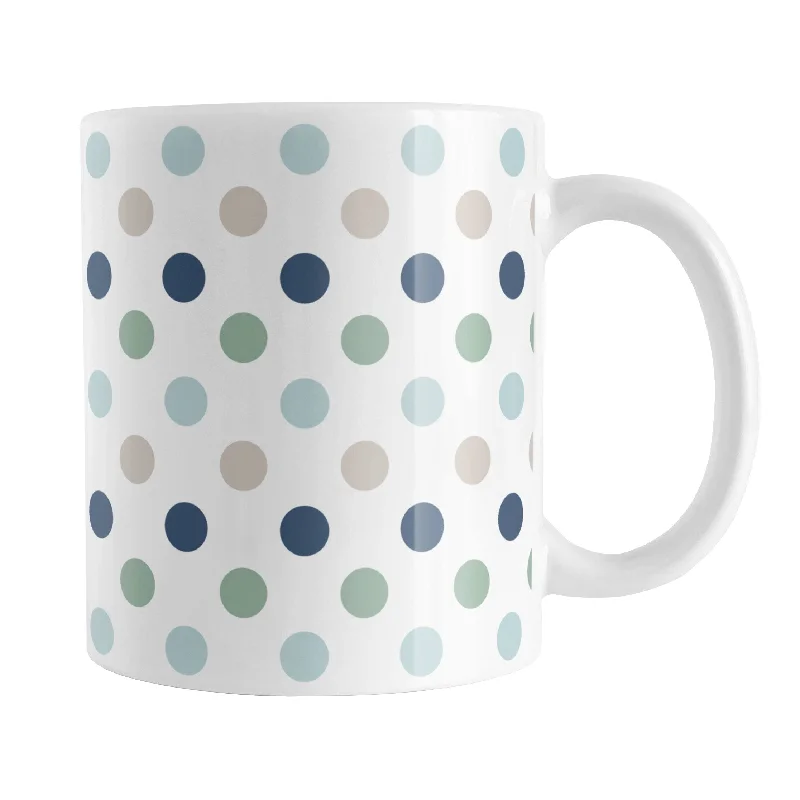 coffee cup with cute design -Coastal Polka Dots Mug