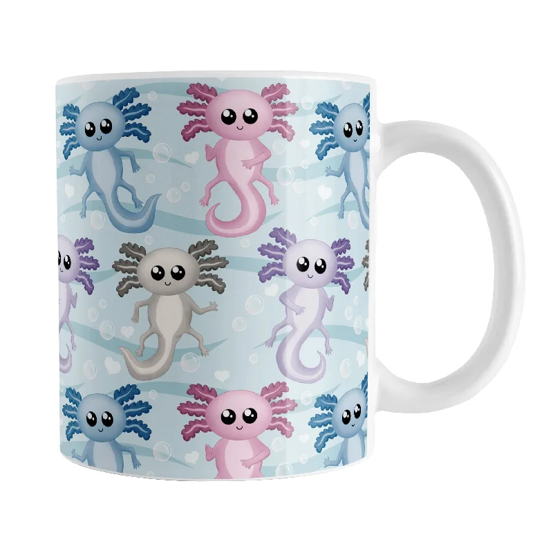 minimalist coffee cup -Colorful Underwater Axolotl Mug