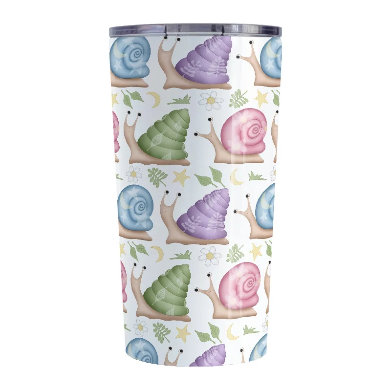 matte coffee mug -Cute Spring Summer Snails Pattern Tumbler Cup