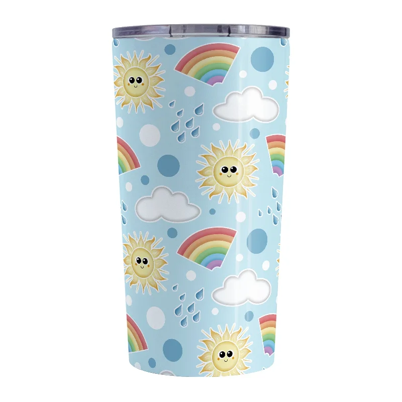 stylish coffee mug -Cute Sunshine and Rainbows Tumbler Cup