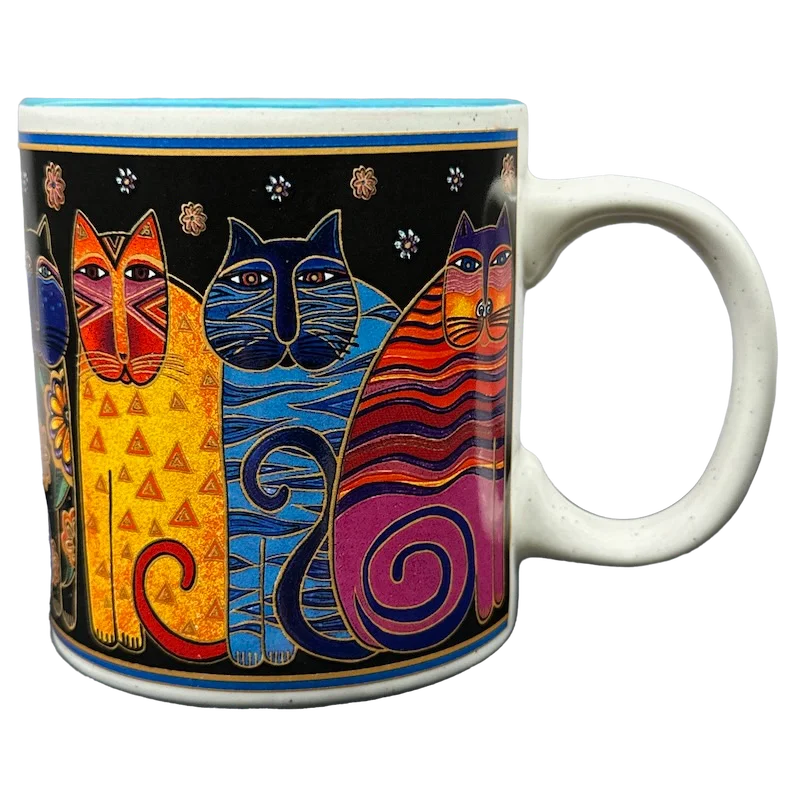 travel mug for cold drinks -Feline Family Portrait Mug Laurel Burch