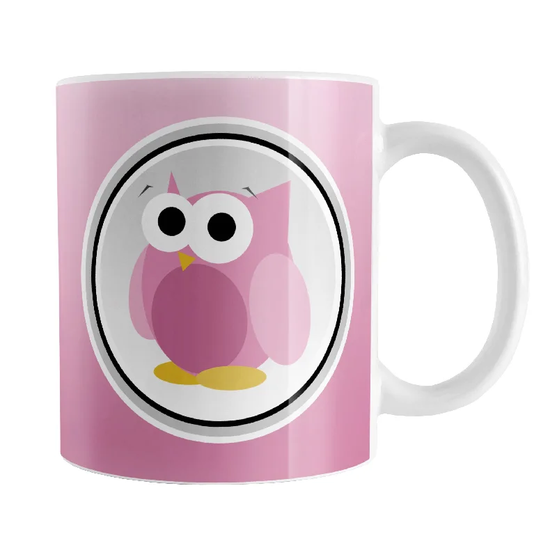 novelty coffee mug -Funny Cute Pink Owl Mug