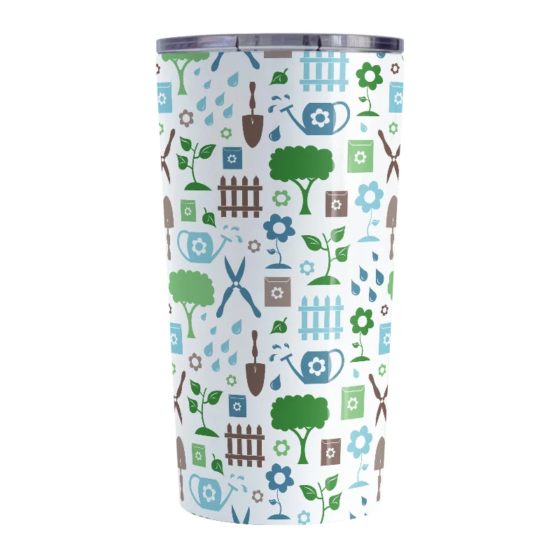 new coffee mug designs -Gardening Pattern Tumbler Cup