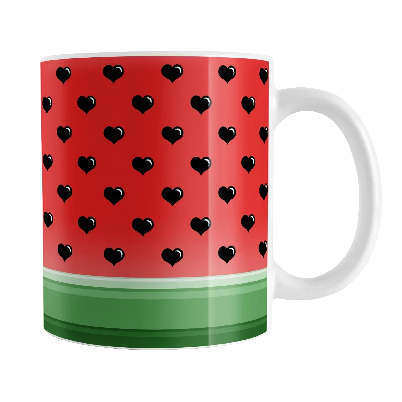 stylish coffee mug -Hearts Pattern Watermelon Mug