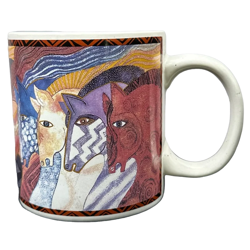 large travel mug -Horses Mug Laurel Burch