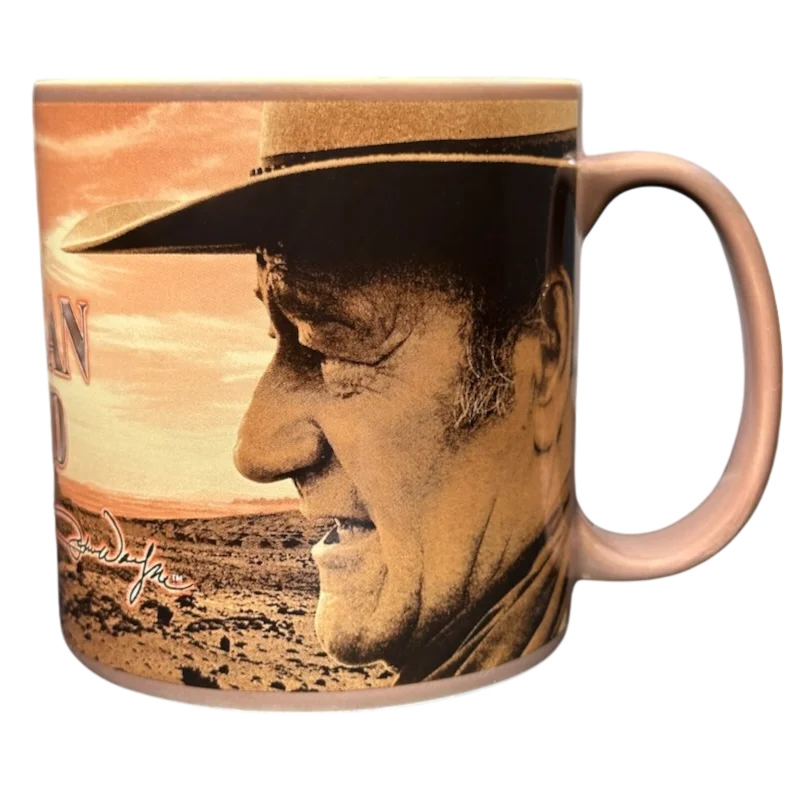 stylish coffee mug -John Wayne Courage Is Being Scared To Death But Saddling Up Anyway Mug Vandor