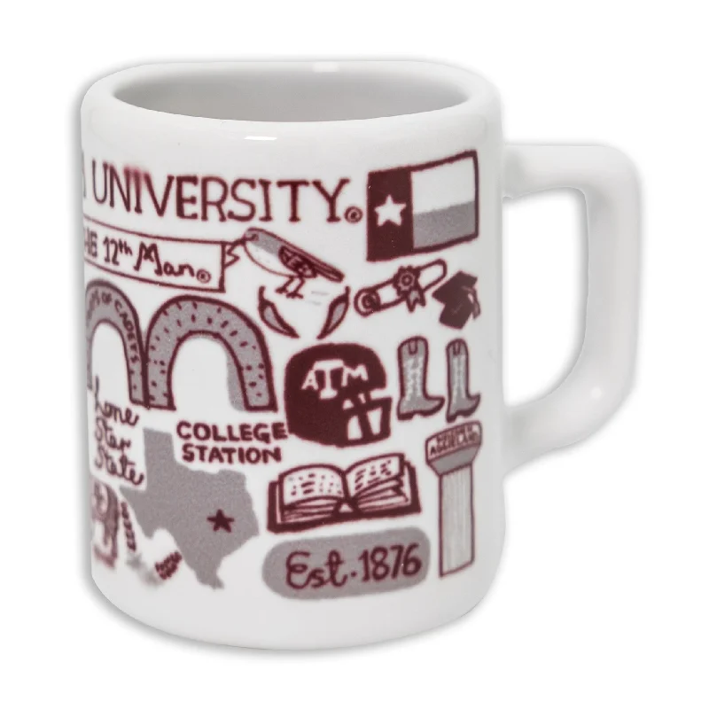 modern design coffee mug -Texas A&M Julia Gash Impact Mini Mug 1.5oz