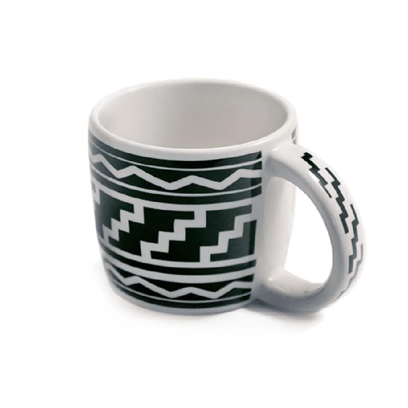 ceramic tea cup -Mug - Mesa Black & White | Cliff Dweller Ancestral Puebloan Design